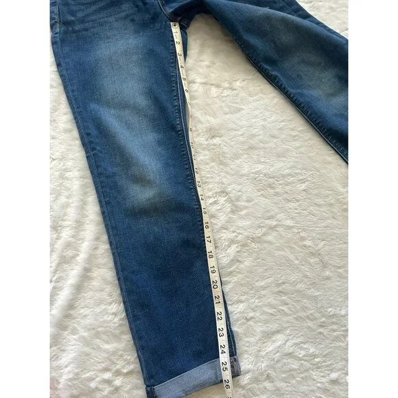 Hudson Natalie Mid-Rise Straight Ankle Cuff Jeans Size 29 Med Wash EUC - Picture 5 of 7